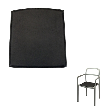 NON-reversible Black Standard Seat cushion in Basic select Leather for Ikea Ypperlig chair